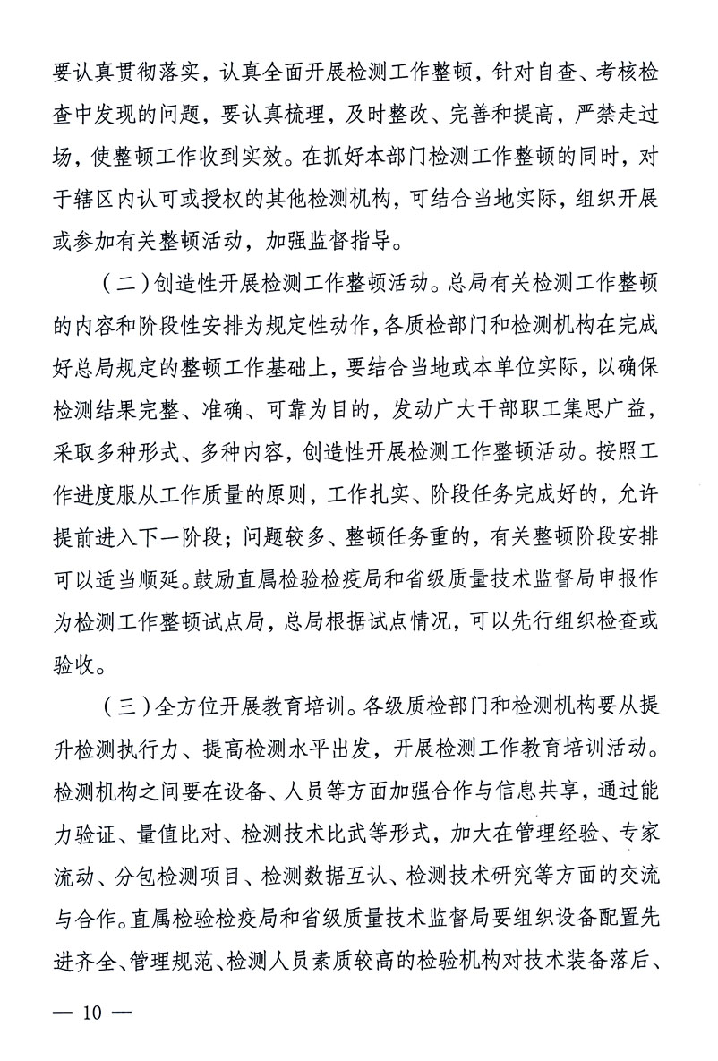 關(guān)于印發(fā)《關(guān)于在全國質(zhì)檢系統(tǒng)開展檢測工作整頓的活動(dòng)方案》的通知